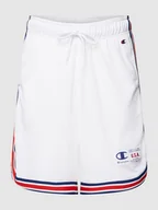 Spodnie sportowe męskie - Szorty z dzianiny dresowej z detalami z logo model ‘Bermuda’ - miniaturka - grafika 1