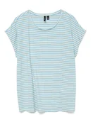 Koszulki i topy damskie - Vero Moda Koszulka w kolorze błękitnym - miniaturka - grafika 1