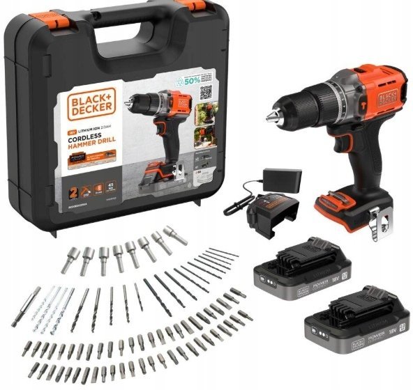 Black&Decker Wiertarko-wkrętarka BCD383D2XK-QW
