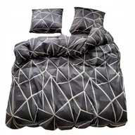 Pościel - POŚCIEL 160x200 DWUSTRONNA BAWEŁNA SATYNA GierekHoff KOMPLET 3 cz. trójkąty - miniaturka - grafika 1