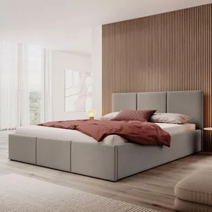 Łóżko tapicerowane z pojemnikiem SFG0111 | 180x200 | Welur | Ciemny beż #6 - Łóżka - miniaturka - grafika 1