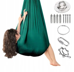 AKROBATYCZNA CHUSTA HAMAK DLA DZIECI 2.8x1.5m BUJAK SENSORYCZNY - Czapki dla dzieci - miniaturka - grafika 1