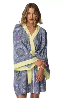 Szlafroki damskie - LA107 Kimono z kolorowym nadrukiem - model 1 - grafika 1