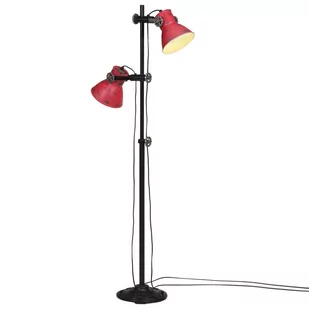 vidaXL Lampa stojąca, 25 W, postarzany czerwony, 25x25x90/160 cm, E27 - Lampy ogrodowe - miniaturka - grafika 1