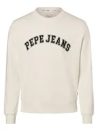Bluzy męskie - Pepe Jeans Męska bluza nierozpinana Mężczyźni Bawełna biały nadruk, M - miniaturka - grafika 1