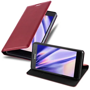 Etui ochronne Cadorabo do Sony Xperia Z3 w kolorze czerwonym etui na telefon komórkowy z magnetycznym zamknięciem - Etui i futerały do telefonów - miniaturka - grafika 1