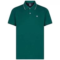 Koszulki męskie - Champion Męska koszulka polo Legacy Light Cotton Pique C-Logo, Butelkowy zielony, M - miniaturka - grafika 1