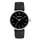 Gigandet Damski analogowy japoński mechanizm kwarcowy zegarek ze skórzanym paskiem VNAG27/003, czarny, Pasek
