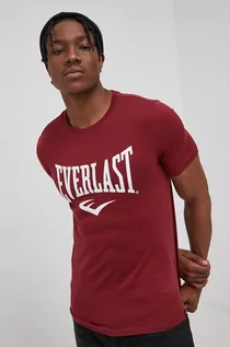 Koszulki męskie - Everlast T-shirt bawełniany kolor bordowy z nadrukiem - grafika 1
