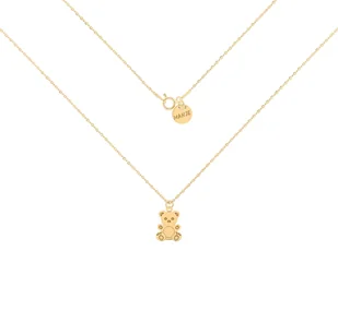 Pozłacany naszyjnik z misiem 45 cm - Naszyjniki - miniaturka - grafika 1
