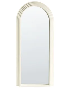 Lustro ścienne DIJON 80 cm 170 cm Drewno Złamana biel - Lustra - miniaturka - grafika 1