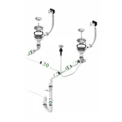 Odpływy liniowe - ALVEUS Syfon ALVEUS podwójny 114-PP-114-POP-UP - miniaturka - grafika 1