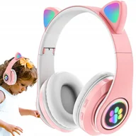 Słuchawki - Słuchawki Bezprewodowe Kocie Uszy Nauszne Dziecięce Bluetooth Lx-B39A - miniaturka - grafika 1