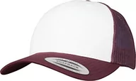 Czapki damskie - Flexfit Czapka z daszkiem dla mężczyzn i kobiet, styl retro, kolorowa, z przodu, uniseks, dla dorosłych, kasztanowy/biały, jeden rozmiar 6606CF - miniaturka - grafika 1
