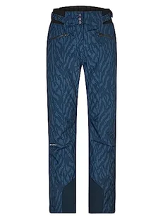 Ziener TILLA damskie spodnie narciarskie/spodnie śniegowe | oddychające, wodoodporne, Primaloft, Leaves Navy Print, 38 - Spodnie damskie - miniaturka - grafika 1