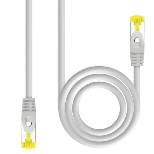 Kabel sieciowy Monkey Ladder RJ45 LSZH Cat.6A SFTP, AWG26, 100% miedziany, wolny od halogenów, szary, 7 m