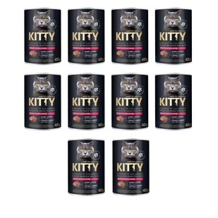 Karma dla kota Kitty Excellence, z wołowiną, 10 x 415 g - Mokra karma dla kotów - miniaturka - grafika 1
