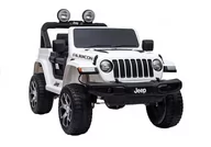Pojazdy elektryczne dla dzieci - Import LEANToys Auto na Akumulator Jeep Wrangler Rubicon Biały - miniaturka - grafika 1