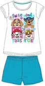 Piżamy dla dziewczynek - Piżama dziewczęca z krótkim rękawem Psi Patrol Biała - miniaturka - grafika 1
