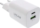 Ładowarki do telefonów - InLine® Power Delivery + Quick Charge USB Netzteil, 33W, USB-A + USB-C, weiß - miniaturka - grafika 1