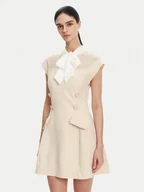 Sukienki - Imperial Sukienka koktajlowa AFJJJKP Écru Regular Fit - miniaturka - grafika 1