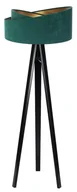 Lampy stojące - Zielono-czarna drewniana lampa stojąca trójnóg D8-A09 - miniaturka - grafika 1