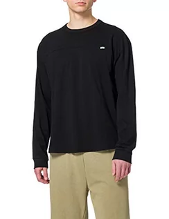 Bluzy męskie - Urban Classics Męska bluza z długim rękawem z bawełny organicznej, z bawełny z długim rękawem, Short Curved Oversized bluza dla mężczyzn w 2 kolorach, rozmiary S - 5XL, czarny, XL - grafika 1