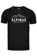Koszulki sportowe męskie - Koszulka męska T-shirt Alpinus Mountains czarny - miniaturka - grafika 1