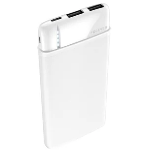 Forever Powerbank 10000 mAh TB-100M biały - Powerbanki - miniaturka - grafika 1