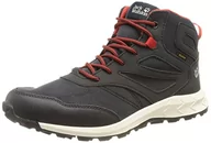 Buty dla chłopców - Jack Wolfskin Unisex dziecięce buty Woodland Texapore Mid K, Night Blue Red - 32/33 EU - miniaturka - grafika 1