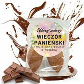 Desery dla dzieci - Ciasteczko z wróżbą z naklejką okrągłą Wieczór Panieński 1szt czekoladowe - miniaturka - grafika 1