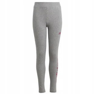 Legginsy adidas LIN TIG girls Jr IC3580 szary 152 - Legginsy - miniaturka - grafika 1
