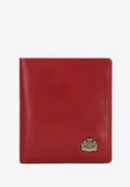 Etui na dokumenty i karty - Etui na karty ze skóry z herbem bez zapięcia czerwone - miniaturka - grafika 1
