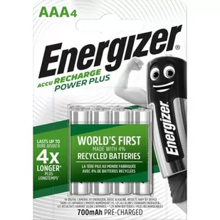 Energizer Akumulator Power Plus AAA HR03 1,2V 700mAh 4szt - Ładowarki i akumulatory - miniaturka - grafika 3