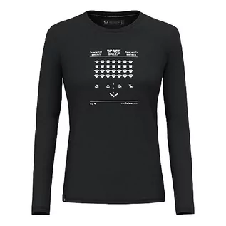 Koszulki i topy damskie - Salewa Pure Space Game Merino T-Shirt damski, Black Out, S - grafika 1