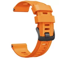 Akcesoria do smartwatchy - opaska pasek bransoleta Smooth "2" GARMIN FENIX 5/5+/6/6 PRO/7 pomarańczowa - miniaturka - grafika 1