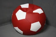 Pufy i podnóżki - Pufa Piłka Czerwona W Białe Łaty 70 Cm B 1334 - miniaturka - grafika 1