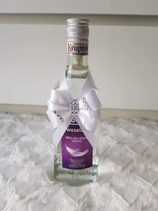 Kokardki na alkohol weselny białe z aplikacją złotą, srebrną, różowe złoto - MyPerfectDay - Prace ręczne dla dzieci - miniaturka - grafika 1