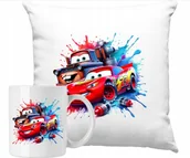 Gadżety dla niej i dla niego - ZESTAW PODUSZKA + KUBEK Zygzak McQueen Auta Dla Miłośnika Pomysł Na Prezent - miniaturka - grafika 1