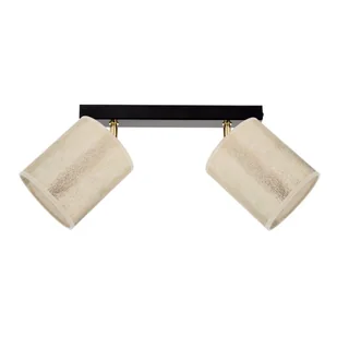 Lampa sufitowa 2-punktowa, glamour, Ora, 37x13x25 cm, czarny, złoty - Lampy sufitowe - miniaturka - grafika 1
