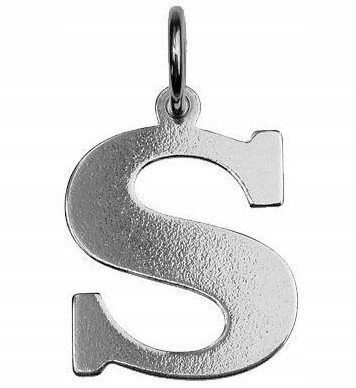 Srebrny wisiorek zawieszka literka S duża litera S SREBRO 925