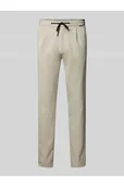 Spodnie męskie - Spodnie o kroju tapered fit z zakładkami w pasie - CK Calvin Klein - miniaturka - grafika 1