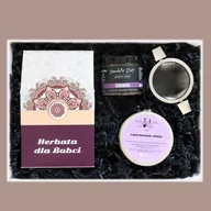 Herbata - Zestaw prezentowy dla babci WYŚMIENITY Box dla Babci. Zestaw 10 herbat sypanych różnego rodzaju i smaku 10x5g, owocowa mieszanka Czerwona róża 150g, ż - miniaturka - grafika 1