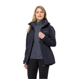 Damska kurtka 3w1 Jack Wolfskin BERGLAND 3IN1 JKT W graphite - XS - Kurtki damskie - miniaturka - grafika 1