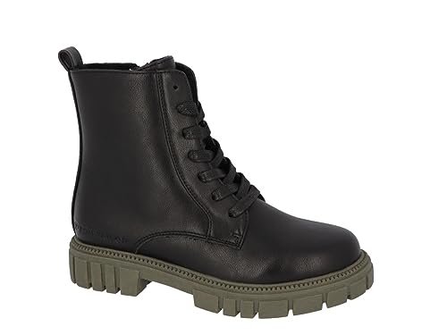 Tom Tailor Kids Dziewczęce 6370400001 modne kozaki, Black khaki, 35 EU