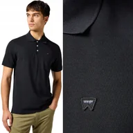 Koszulki męskie - Wrangler POLO SHIRT Black CZARNA BAWEŁNIANA POLÓWKA MAŁE LOGO REGULAR XL - miniaturka - grafika 1