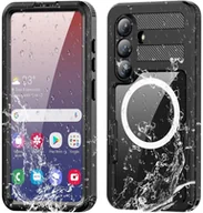 Etui i futerały do telefonów - SUPERO Etui pancerne wodoodporne Supero MagSafe do Samsung Galaxy S26 Plus, przezroczysto-czarne - miniaturka - grafika 1