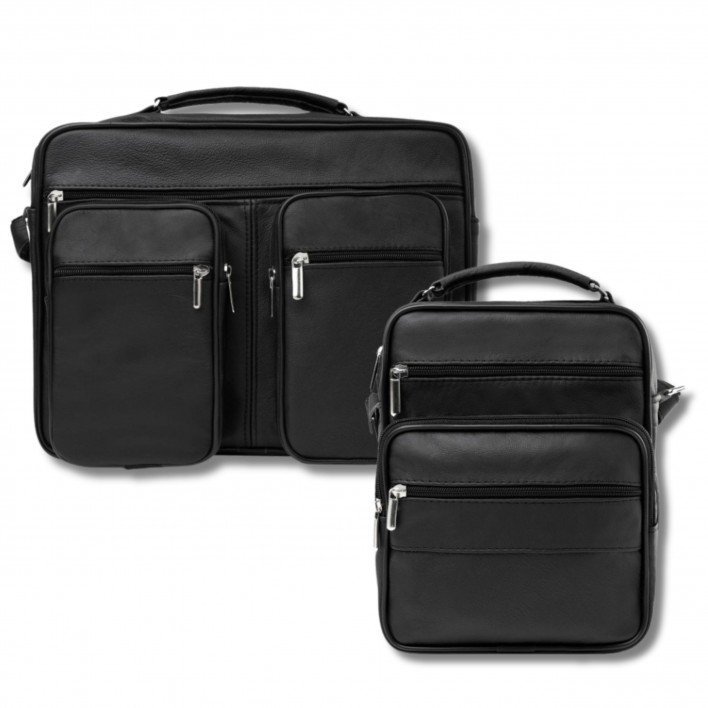 Torba Męska Na Ramię Abr-20 Saszetka Męska Skórzana Abr-18 Zestaw Prezentowy Abruzzo Zup-127