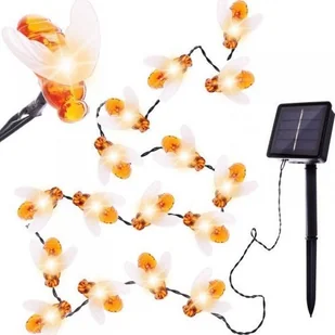 Lampki solarne ogrodowe łańcuch pszczółki 4,5m 30LED ciepły - Lampy ogrodowe - miniaturka - grafika 1