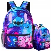 Plecaki szkolne i tornistry - Plecak Szkolny Do Szkoły Przedszkola Tornister Stich Lilo i Stich Pojemny - miniaturka - grafika 1